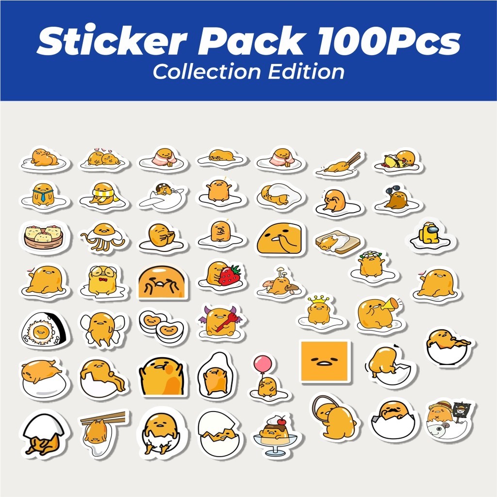

Hot Stiker Sanrio Gudetama Lucu Anti Air Stikers Berperekat Waterproof Sticker Decal Buat Motor Helm Buku Journal Koper Casing HP Laptop Botol Minum