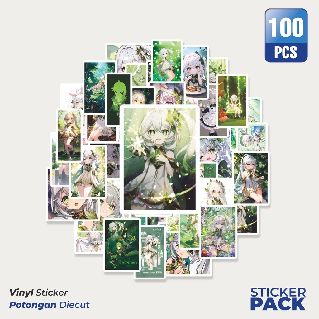 

Stiker Vinyl Stiker Anime Nahida Waterproof Aesthetic- Untuk Laptop, Motor, dan Helm - Paper Stationery Pack