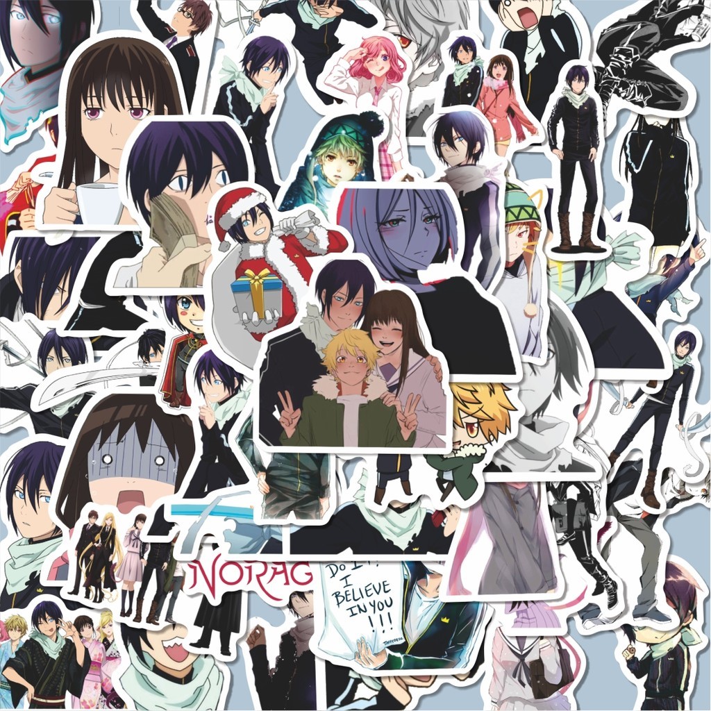 

100PCS Lucu Stiker Anime Noragami StickerAesthetic Stiker Anti Air Stikers Berperekat Waterproof sticker decal buat Motor Helm Buku Journal Koper Casing HP Laptop Botol Minum Hadiah anak