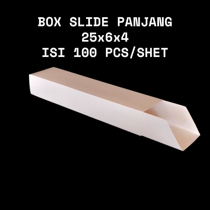 Box pizza panjang-box pizza-box makanan kotak-box slide-laminasi-putih-isi 100