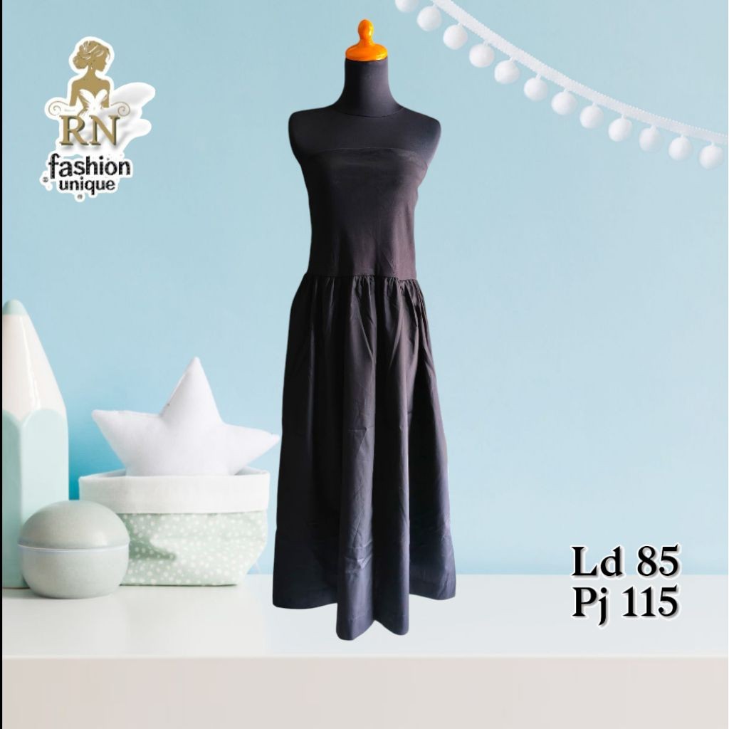 dress kemben warna hitam preloved