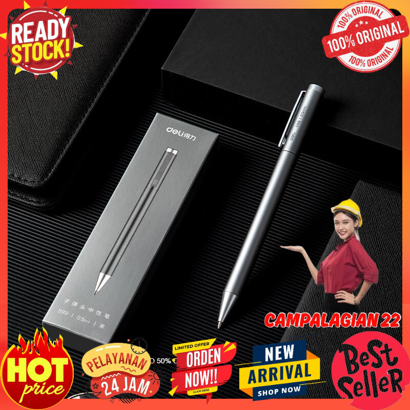 

Deli Pulpen Gel Tanda Tangan Metal Roller Ballpoint 0.5mm 1 PCS - S99