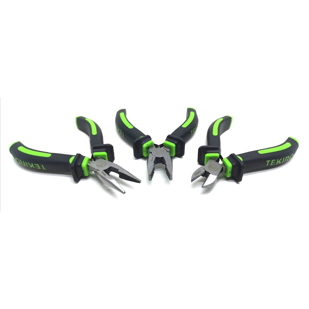 Tekiro Tang MINI SET 3PCS 4.5" (TANG KOMNINASI, TANG POTONG, TANG LANCIP) TEKIRO TANG KECIL SET 4.5"