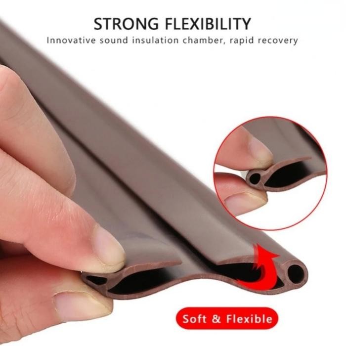 

Silicone penutup celah bawah pintu silikon bahan pvc tahan air anti-serangga kedap suara tahan air - putih