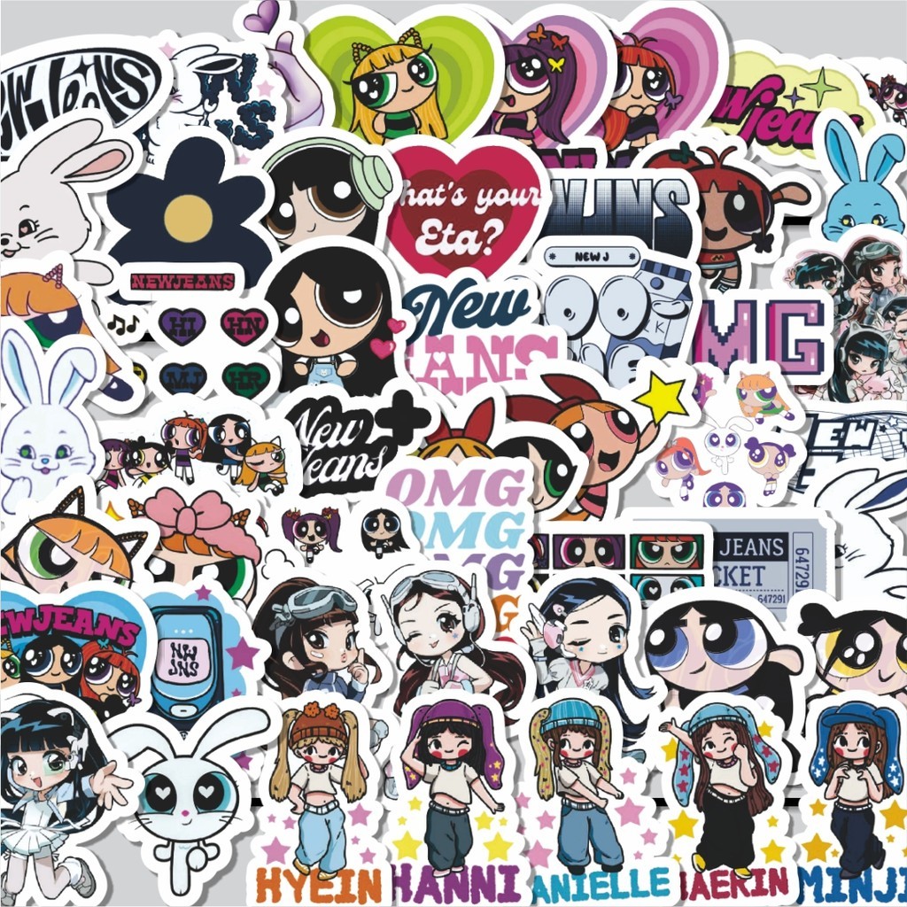 

Stiker Cutting Pack Stiker Power Puff Girls New Jeans V1 Isi 100Pcs Series Aesthetic Lucu Keren Untuk Koper Bahan Vynil