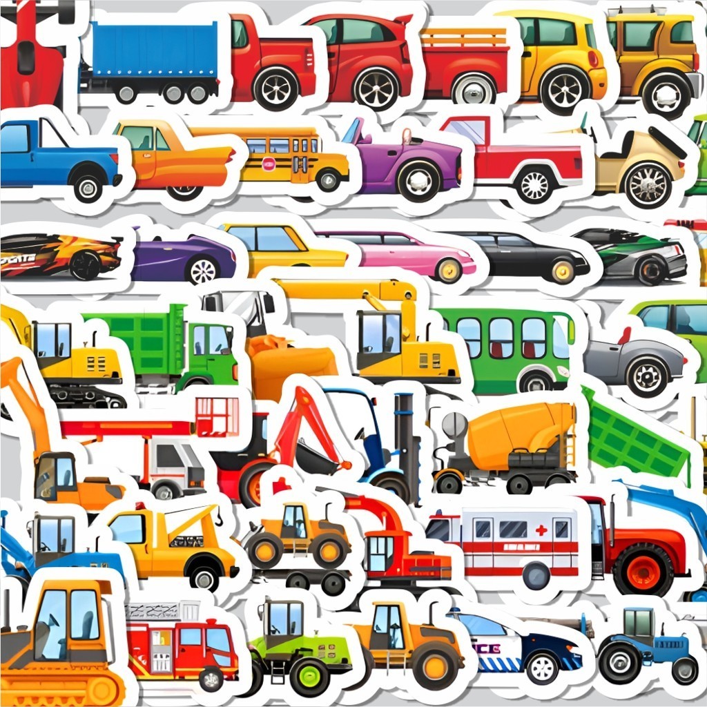 

Stiker Cutting Pack Stiker Vehicle Series [Seri Kendaraan] Isi 100Pcs Series Aesthetic Lucu Keren Untuk Koper Bahan Vynil