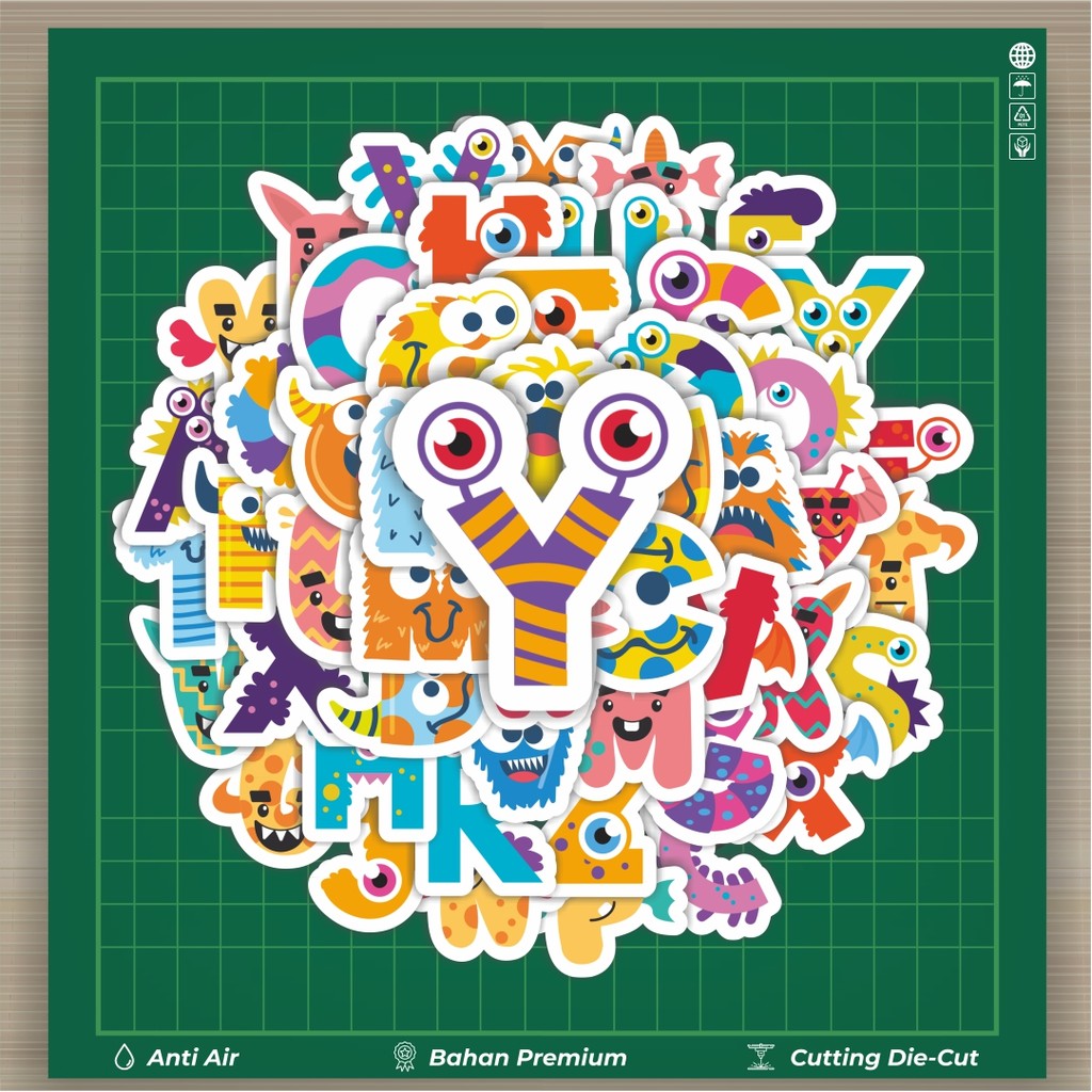 

HOT 50 PCS STIKER Sticker Alfabet Lore Sticker Stiker Fashion Cars Decal Dingin Kartu Album Custom Vinyl Anti Air- Sticker Aesthetic Buku Journal Koper Casing HP Tablet Laptop Helm Motor Botol Minum