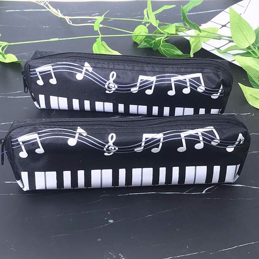 

Single Layer School Stationery Pen Bag Musical Pencil Cases Piano Note Pencil Bag Student Pencil Case Musical Note Piano Pouch