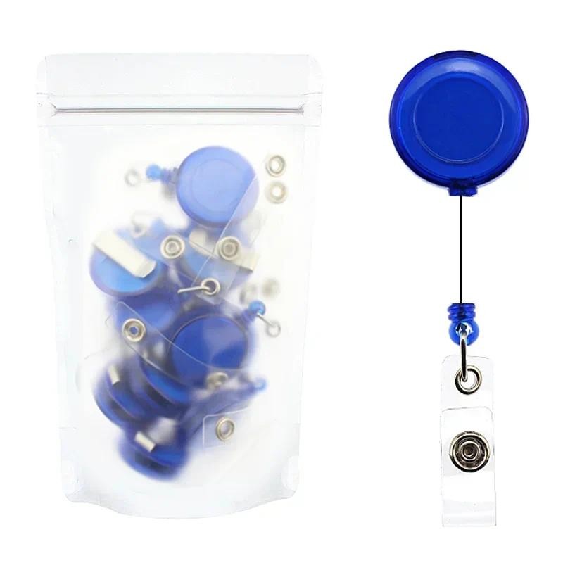 

5pcs/lot Retractable Badge Reels with Belt Chest Pocket Clip for Staff Nurses Doctors Name ID Tag Pass Access Card Badge Holder