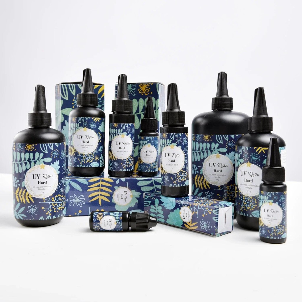 

UV Resin Clear Hard Glue Ultraviolet Quick Drying Type Solar Curing Epoxy Crystal Transparent Silicone Molds DIY Jewelry Making