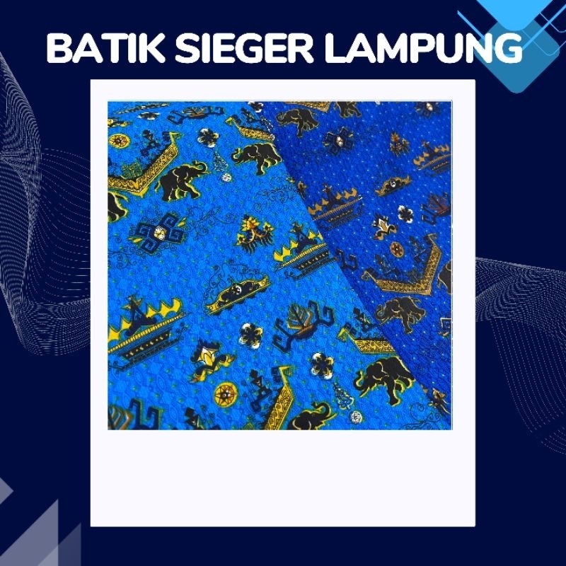 KAIN BATIK SIEGER GAJAH LAMPUNG UNTUK SEKOLAH BAHAN SANWOS HALUS METERAN