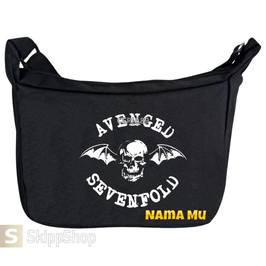 Tas Selempang Tas Serut Avenged Sevenfold Band Metal Slinbag Anak dan Remaja Tas Selempang Serut Tre