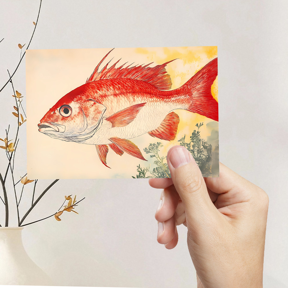 

32pcs, Vintage Japanese Fish Postcards, Room Decoration Stickers, Brochure Materials, Souvenirs, Collectibles and Mailing