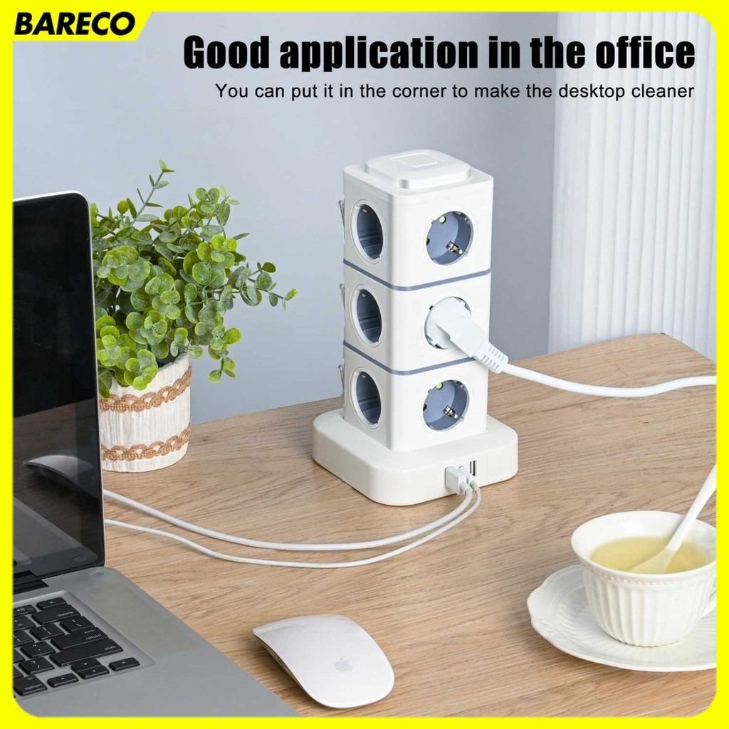 Stop Kontak Power Socket Strip Tower Colokan Listrik 2500W - NN812