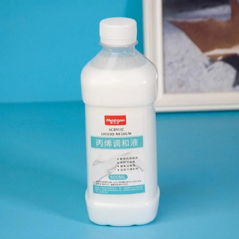 

Acrylic Paint Blending Liquid 500ml Violent Bear Fluid Painting Acrylic Brightening Agent Pigment Aid Flow Agent Thinner