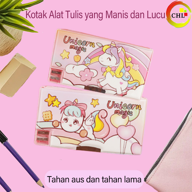 

Kotak Alat Tulis Magnetik Multifungsi, Kotak Pensil Kartun untuk Anak-anak