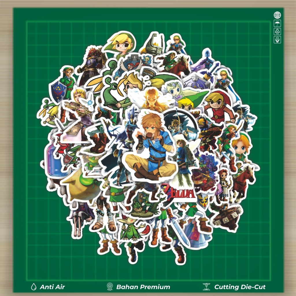 

HOT 50 PCS STIKER Stiker Kartun The Legend of Zelda [Legenda Zelda] Stiker Fashion Cars Decal Dingin Kartu Album Custom Vinyl Anti Air- Sticker Aesthetic Buku Journal Koper Casing HP Tablet Laptop Helm Motor Botol Minum