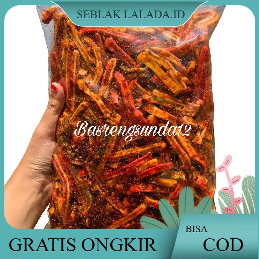 

Kerupuk seblak jaat / Beton cikruh pedas 1kg khas bumbu Basrengsunda12 Cemilan Instan Food Goreng