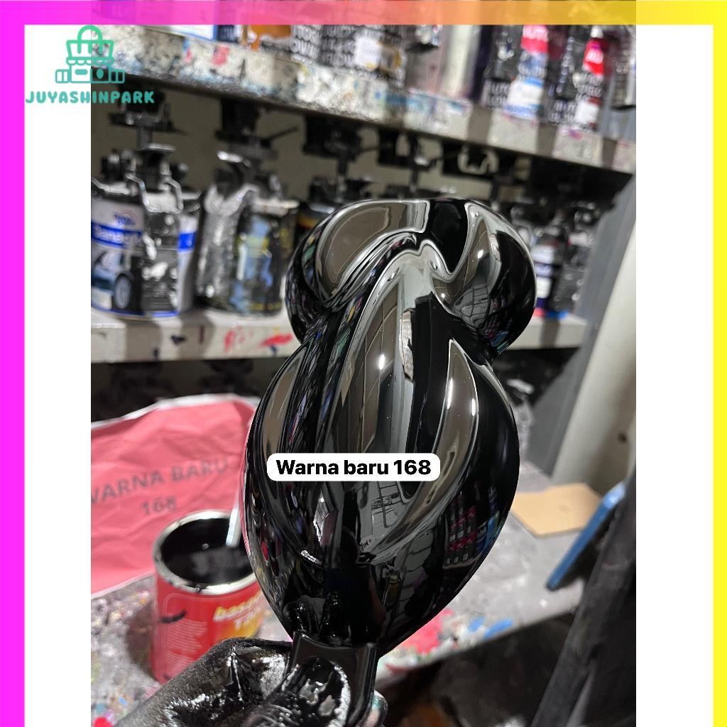 cat hitam deep black/cat hitam super pekat pu/cat motor dan mobil bahan pu 100%