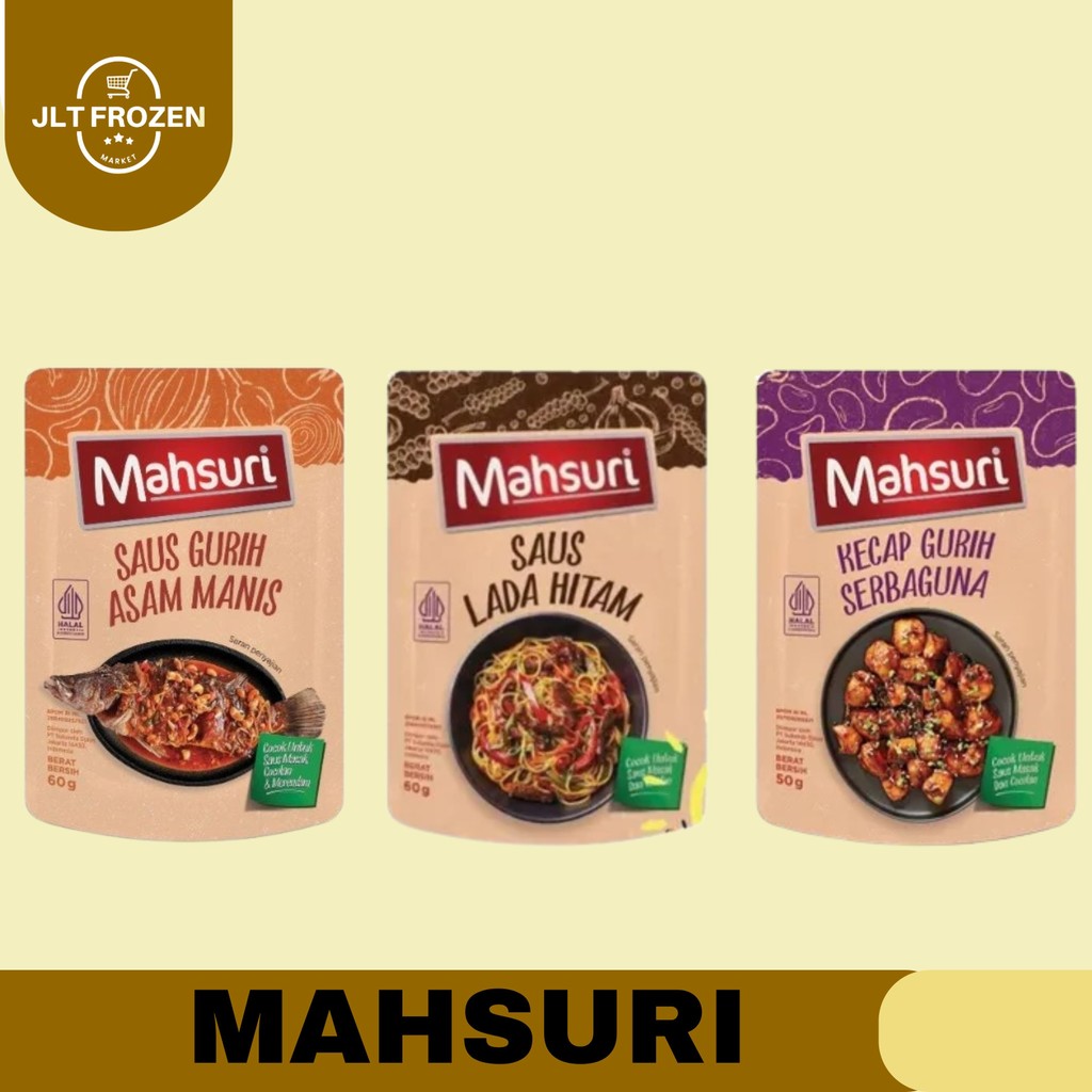 

Lee Kum Kee Mahsuri Saus Instan Saus Gurih Asam Manis 60g / Saus Lada Hitam 60g / Kecap Gurih Serbaguna 50g