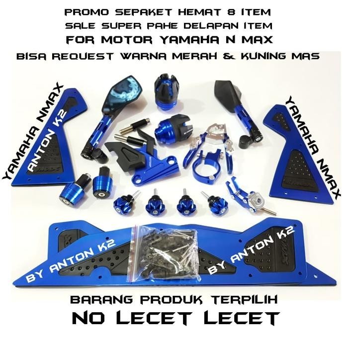 AKSESORIS-VARIASI-ACCESORIES YAMAHA NMAX PAKET HEMAT 8 ITEM - GOLD