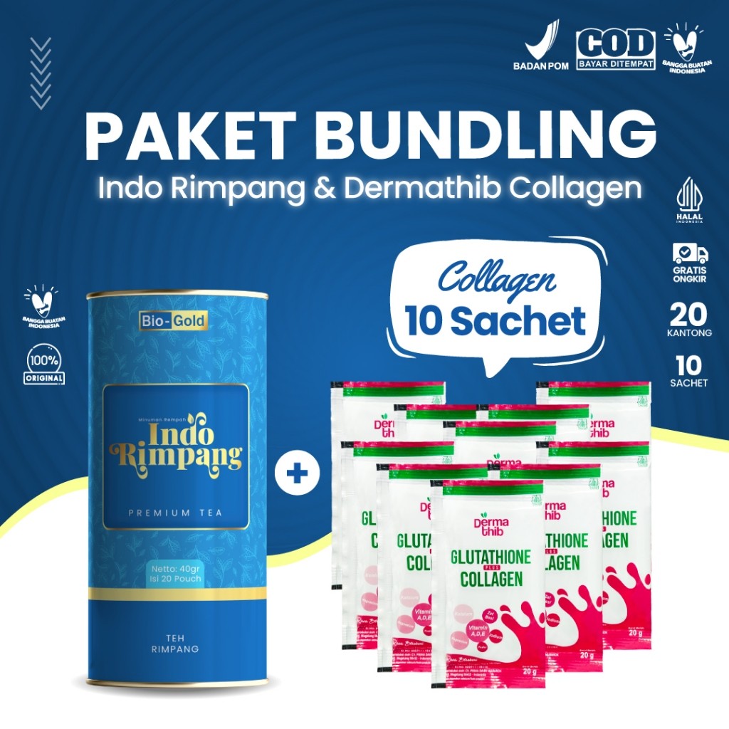 

Paket Bundling Indo Rimpang Plus Collagen 10 Sachet Bantu Detox & Buang Racun, Mencerahkan Kulit Dari Dalam