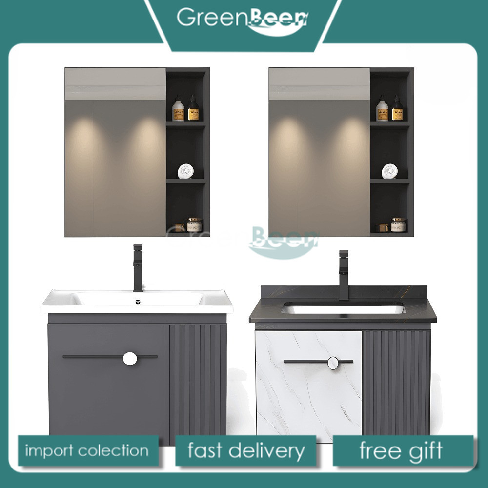 Kabinet Kamar Mandi 60cm/80cm - Aluminium Wastafel Cabinet Kabinet Wastafel Kamar Mandi Kabinet Kama