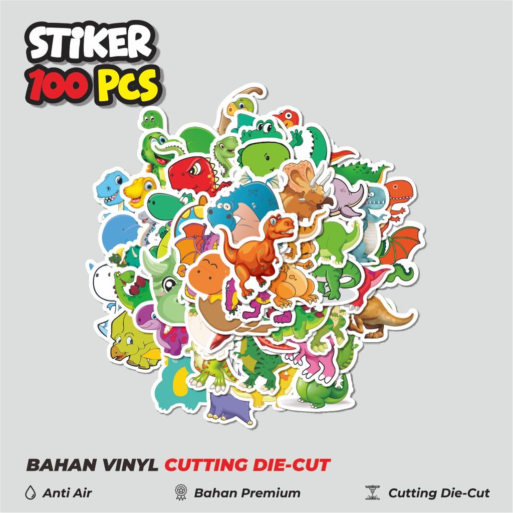 

Terbaru! 50 pcs Stiker Dinosaur Series 2 Dekorasi Lucu Kreatif untuk Notebook, Skateboard, HP