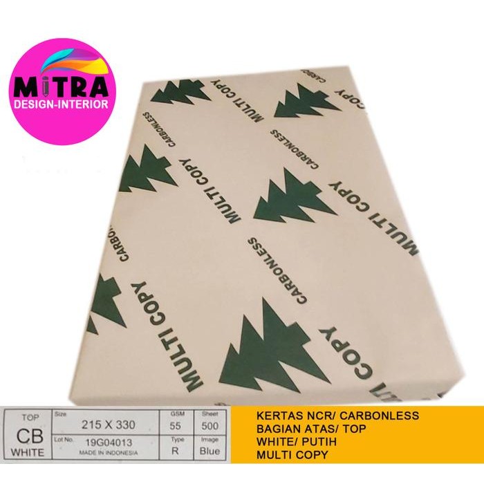 

READY kertas NCR top putih/white 1RIM 500 Lembar Ukuran Folio/F4