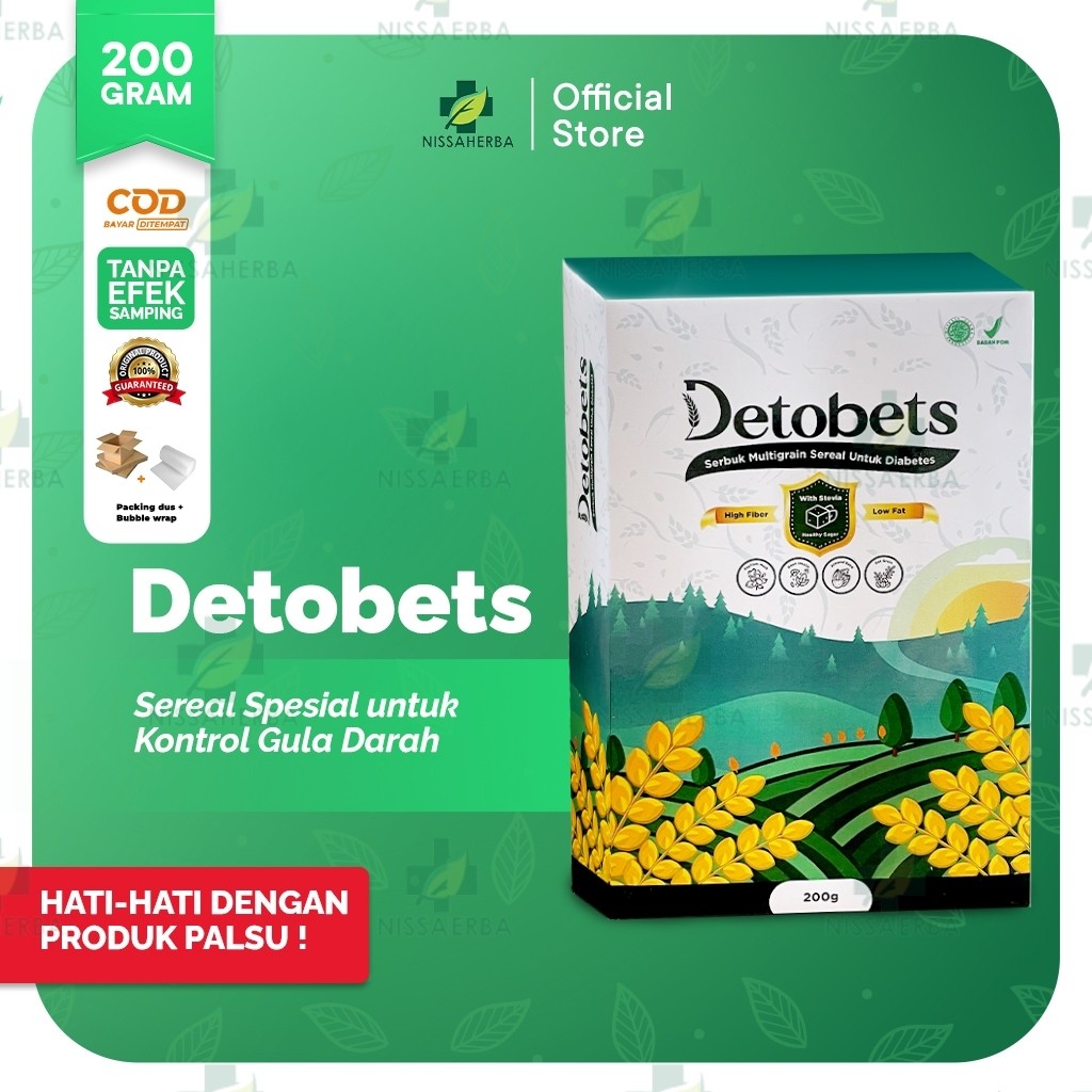 

Detobets Sereal Oat Diabetes Low Fat Rendah Lemak Untuk Penderita Diabetes 200GRAM