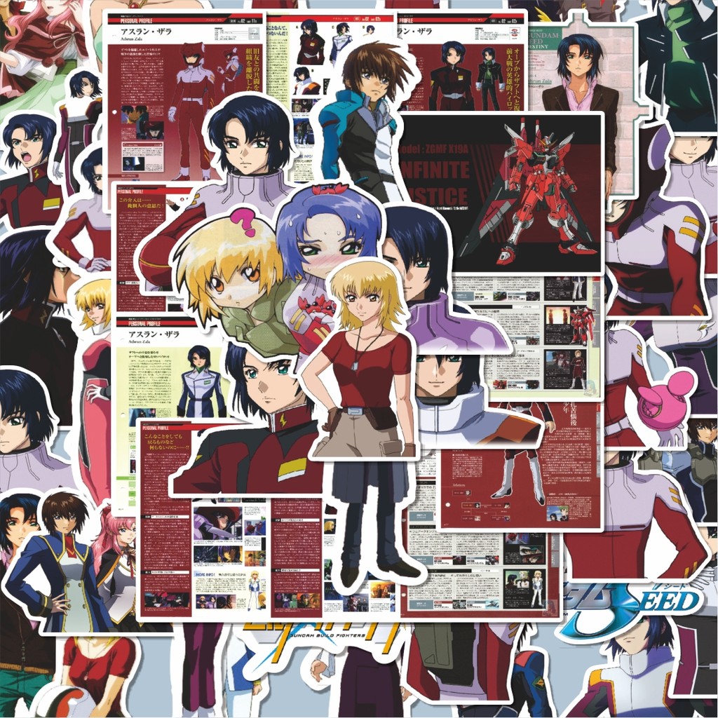 

100PCS Lucu Stiker Anime Gundam Seed Atrun Zala Cagalli Yula 2 Stiker Aesthetic Stiker Anti Air Stikers Berperekat Waterproof sticker decal buat Motor Helm Buku Journal Koper Casing HP Laptop Botol Minum Hadiah anak