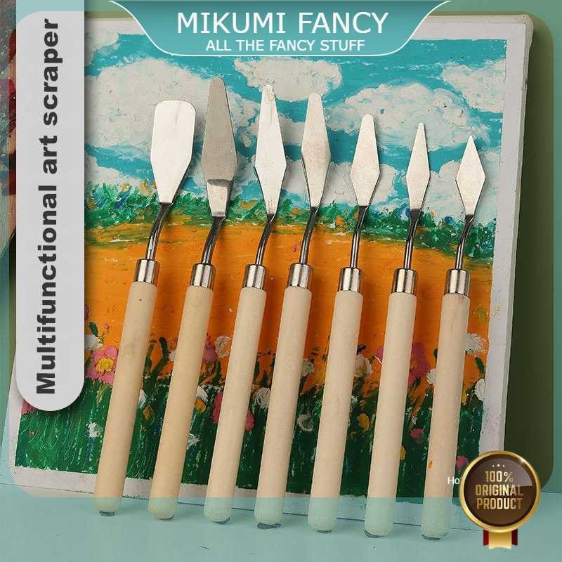 

FANCY JOWOART Pisau Palet Lukis Cat Akrilik Painting Scraper Knife 7 PCS - JW7