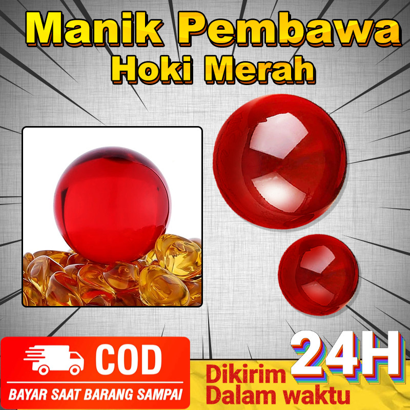 Bisa COD Bola Kristal merah 3CM 5cm Ornamen Pajangan Feng Shui