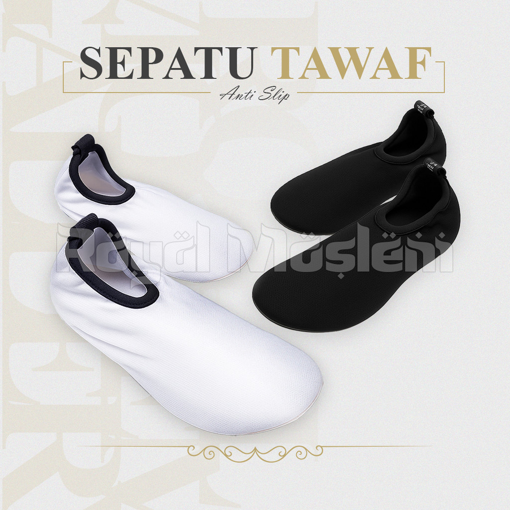 Kaos Kaki Sepatu Tawaf Model Khuf Premium Alas kaki Umroh Haji Anti Slip Karet