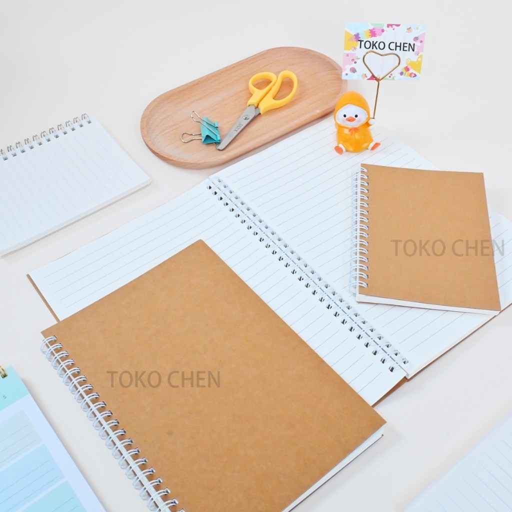 

Buku Tulis Catatan Notebook Jurnal isi 70 Lembar Cover Kulit sapi Blank Spiral Transparant PST