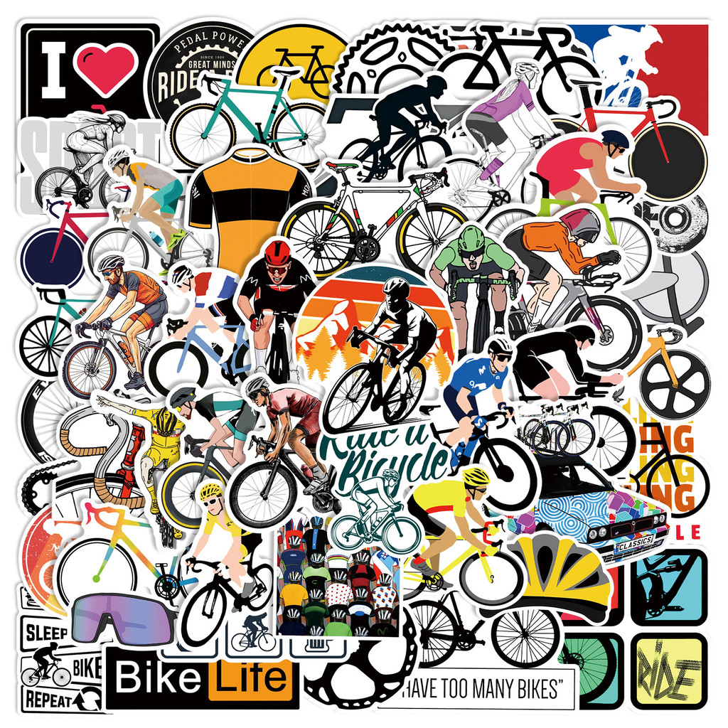 

10/25/50pcs Graffiti Bikes Bicycles Riding Stickers for DIY Waterproof Travel Luggage Water Bottle Phone Laptop Guitar Helmet