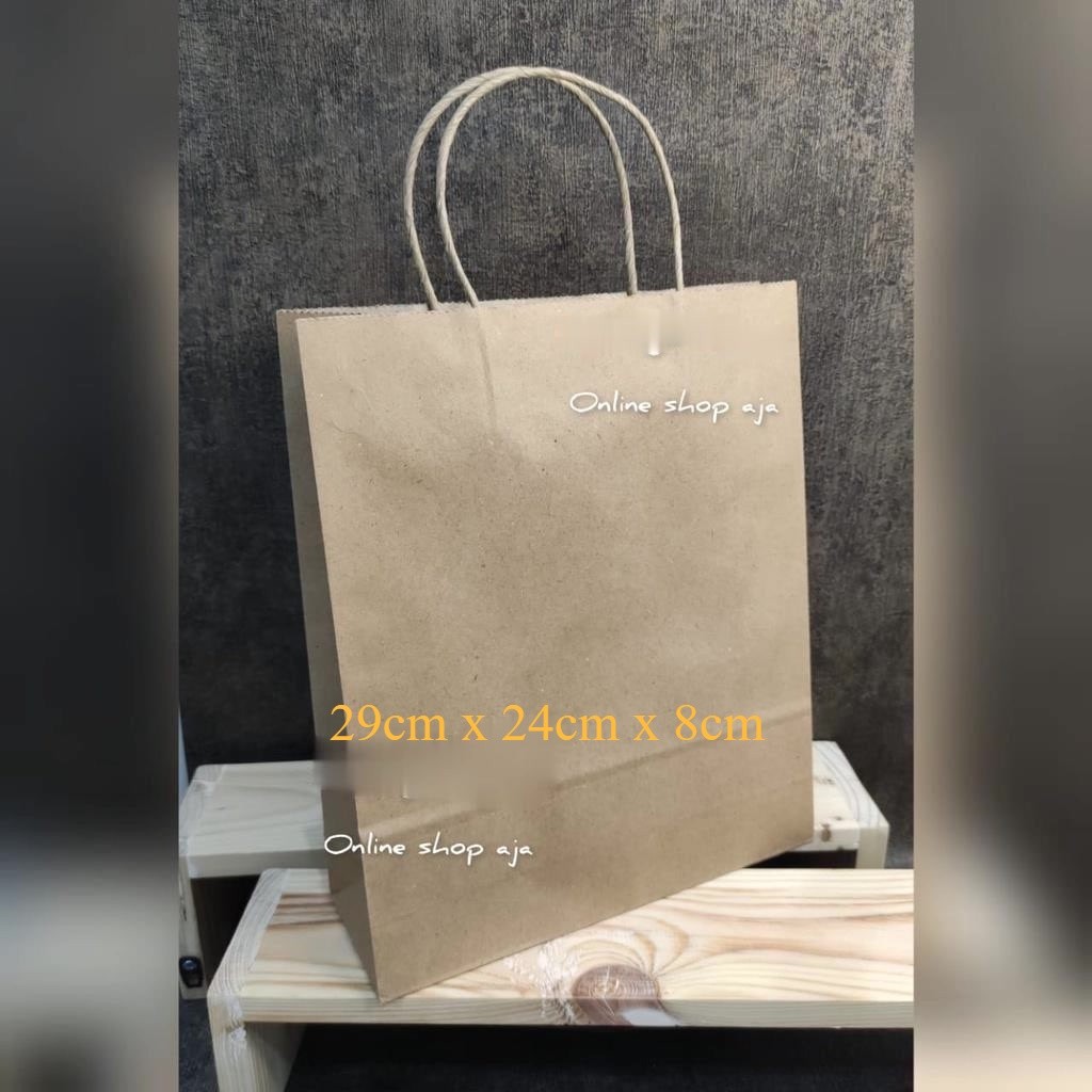 

KBA PAPER BAG M KRAFT POLOS KRAF KERTAS KADO SEDANG