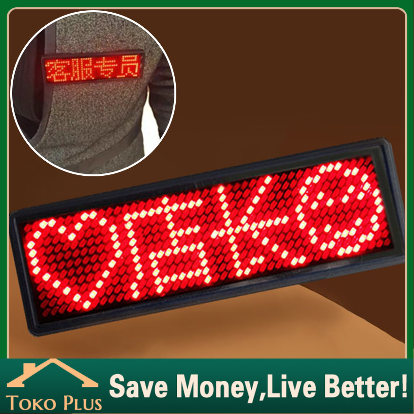 

Papan Nama Led Badge Running Text Mini Tulisan Berjalan Miniatur Nametag Led Badge Running Text Miniatur Nametag Elektronik LED Name Tag Badge Papan Nama Name Tag LED Berjalan Name Tag LED Badge Custom