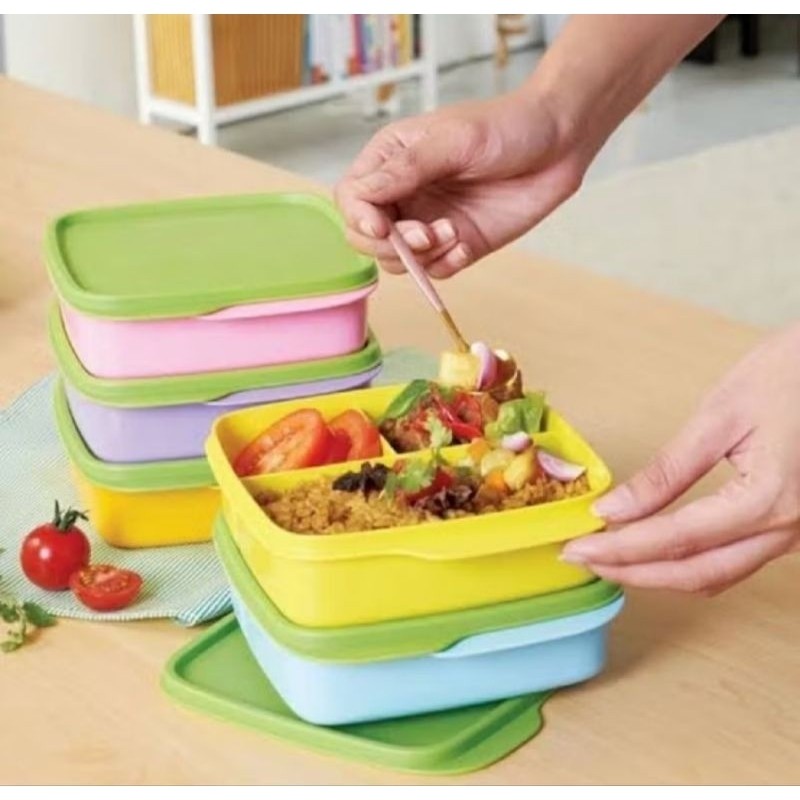 Tupperware Lolly Tup 550ml 1pc Satuan tempat bekal anak wadah nasi sayur dengan sekat 3 550 ml bawa 