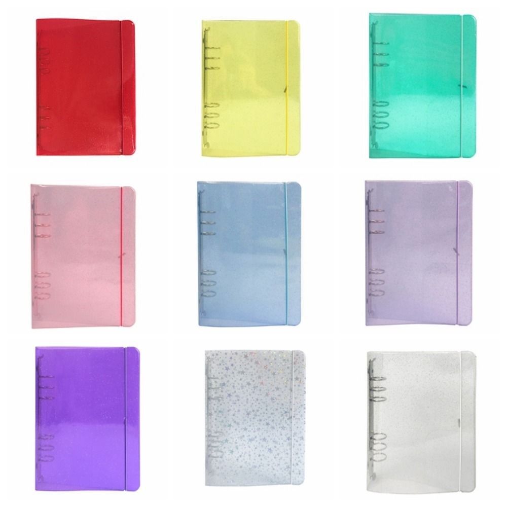 

Folder Binder Creative Colored Binder Cover Waterproof A5/A6 Size Photo Card Holder Transparent PVC Handbook Cover Agenda