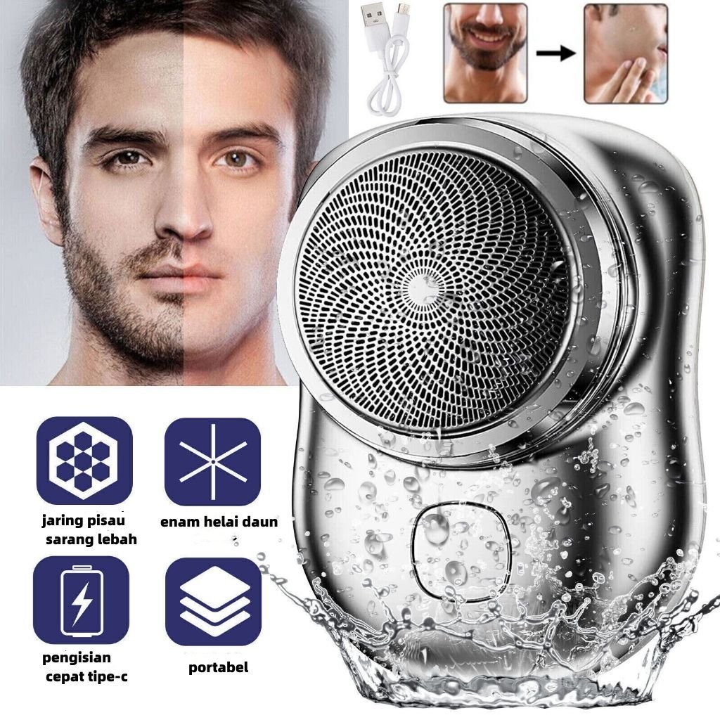 Alat Cukur Elektrik Mini Gaya Baru untuk Pria / Mini Portable Rechargeable Alat Cukur Kumis /Cukuran