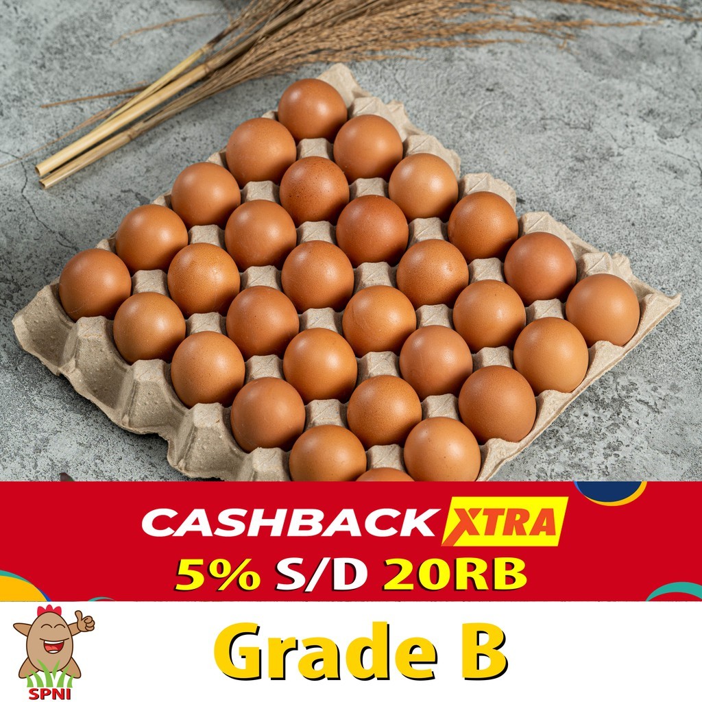 

Telur Ayam SPNI Besar (Grade B 30 Butir) Sortiran Mesin