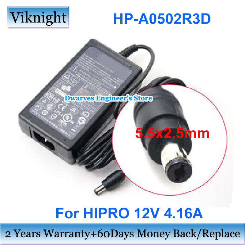 Genuine HP-A0502R3D AC Adapter 12V 4.16A For HIPRO HPA0502R3D For HP T5540 For MOTOROLA MC50 MC1000 