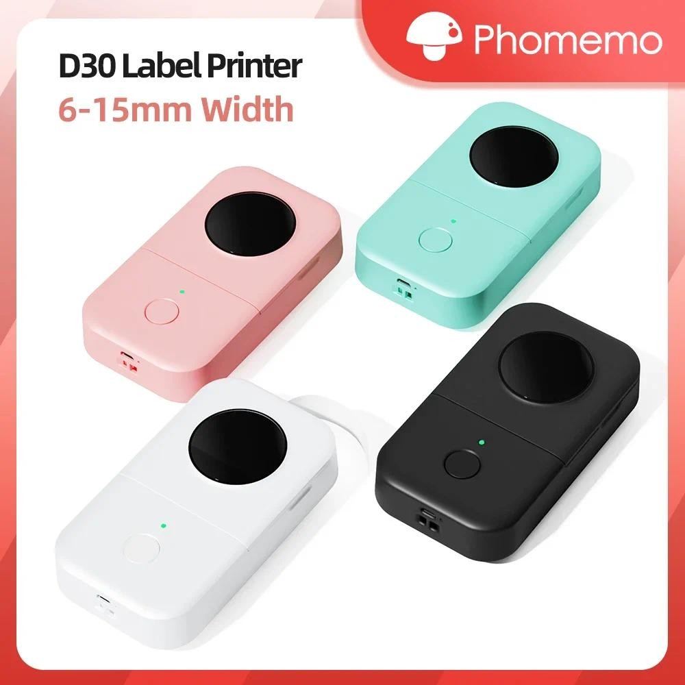 

Phomemo D30 Label Maker Mini Thermal Label Printer Portable Inkless Printing Sticker Printer bluethooth DIY Labeling Machine