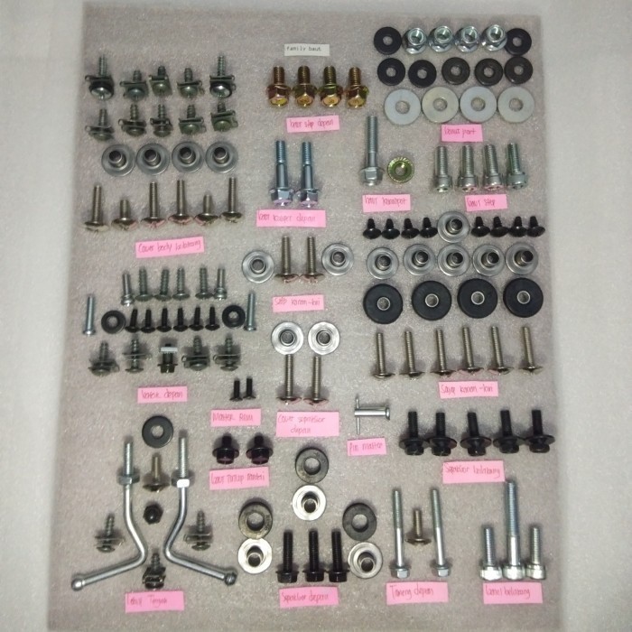 baut lengkap full body set satria 2tak