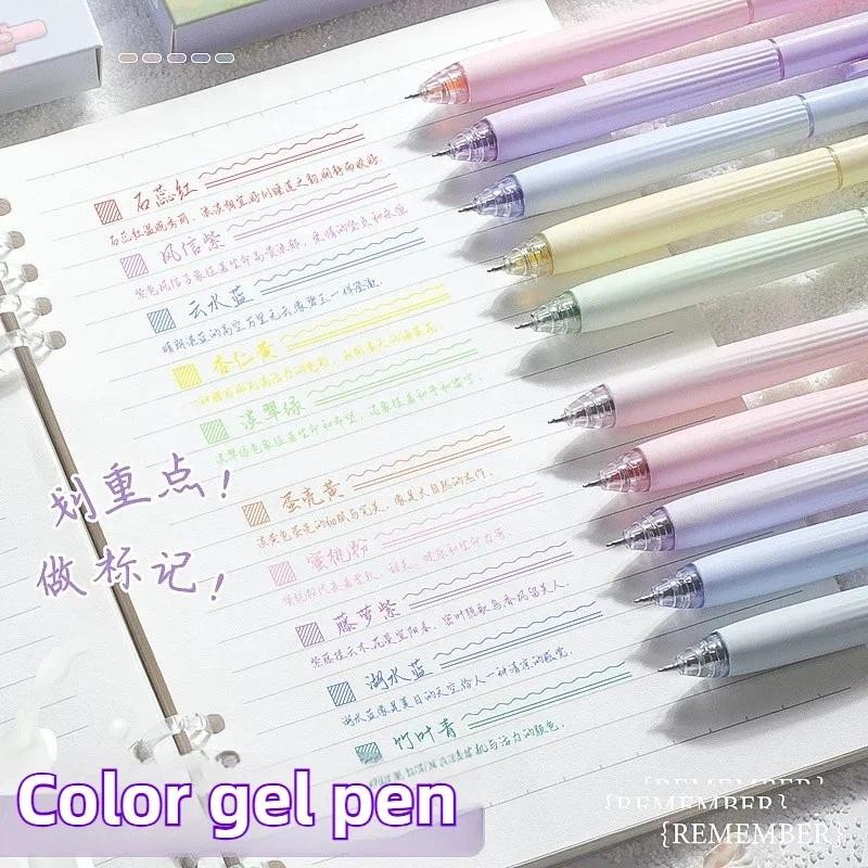 

5 Colors/Set Retro Colored Gel Pen Set 0.5 mm Kawaii Fine Cute Point Ballpoint Pens Stationery School Office Supplies