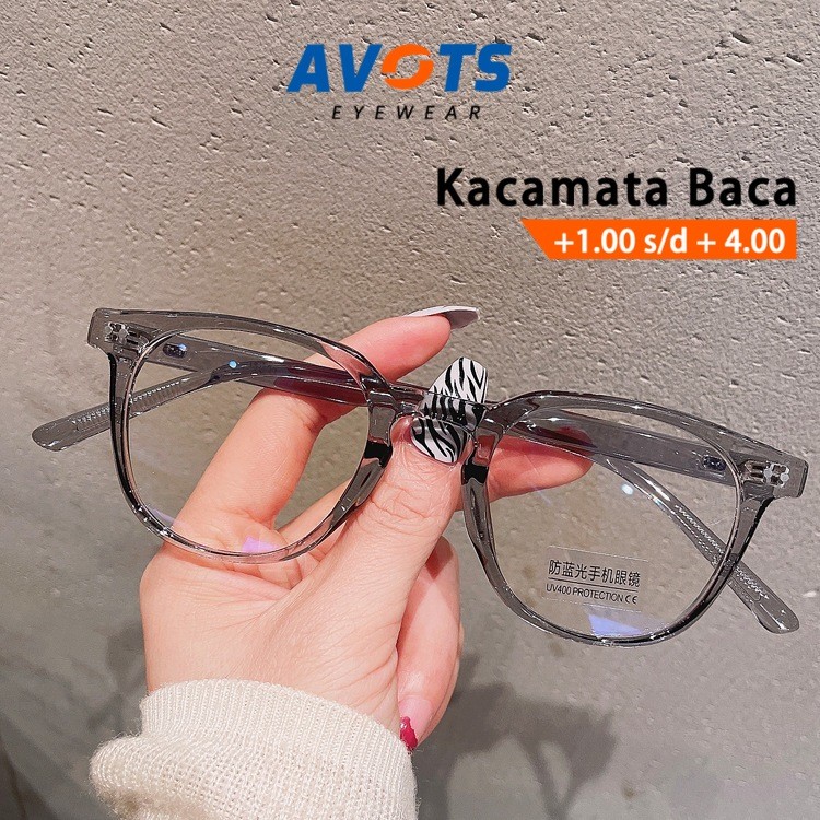 Avots Kacamata Baca Plus Pria Wanita Usia 40 Ke Atas Anti Radiasi Blueray Komputer Hp Kacamata Baca 