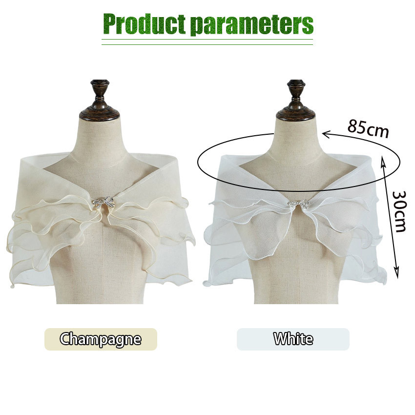 Bolero Brukat Aksesoris Pengantin Cardigan Pesta Putih Bolero Brukat Pengantin Wedding Bolero Bridal