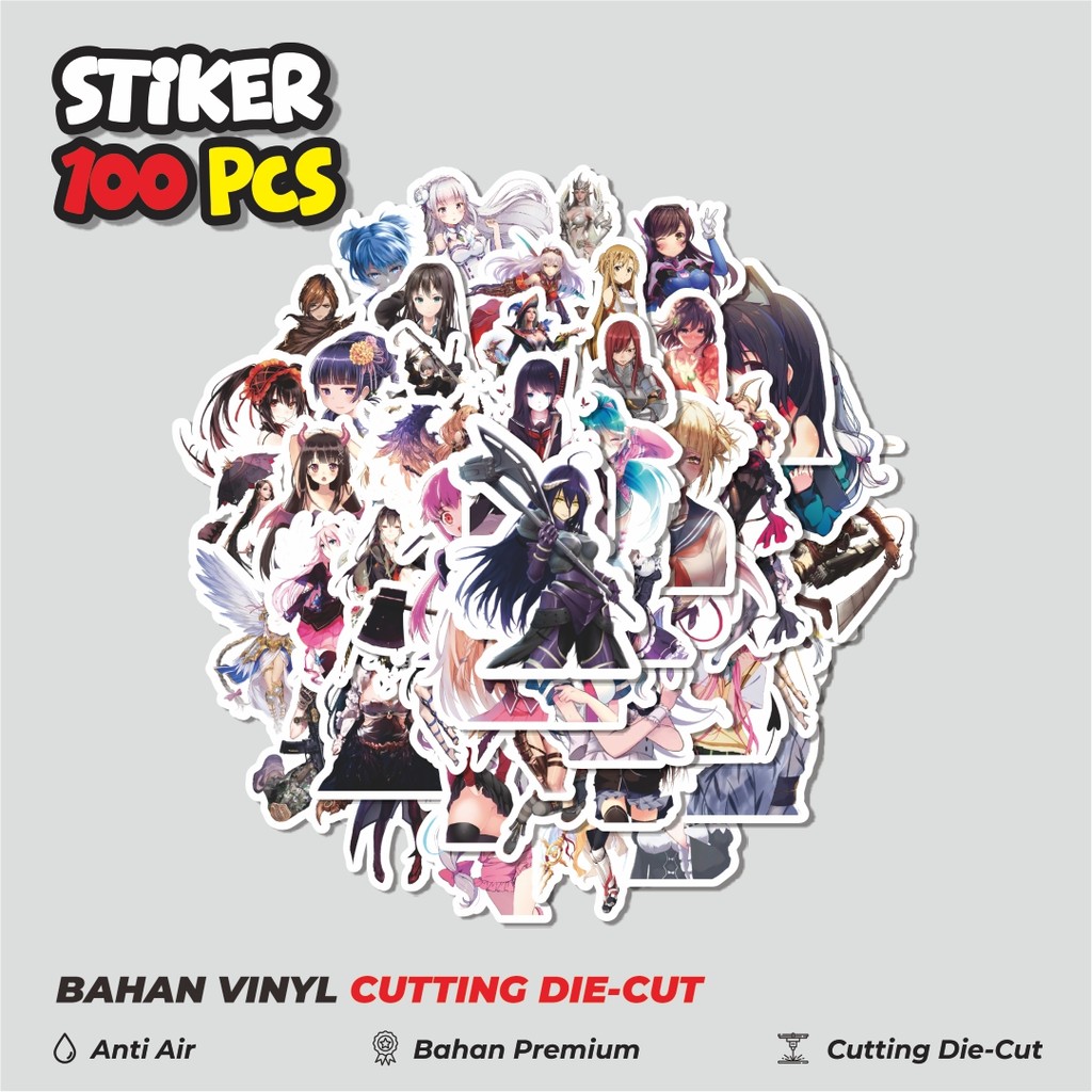 

Terbaru! 50 pcs Stiker Acgn Beauty Girls Series Character Mix Dekorasi Lucu Kreatif untuk Notebook, Skateboard, HP