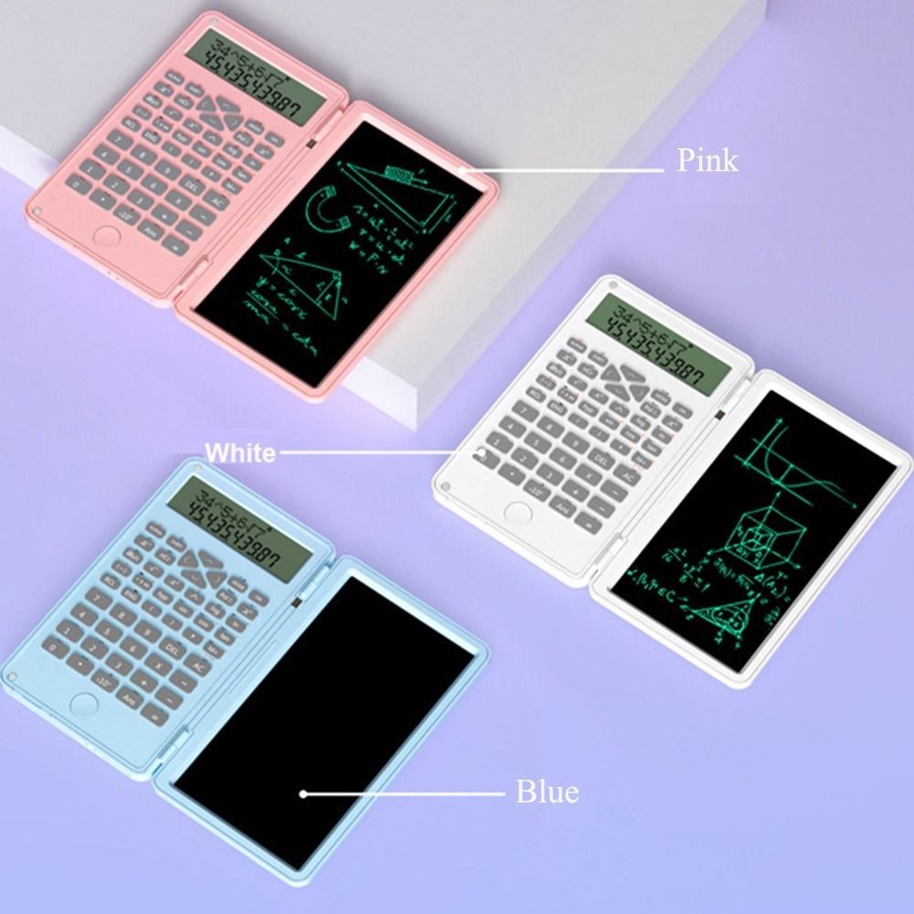 

3 in 1 Scientific Calculator Foldable Large Screen Display Office LCD Drawing Pad Practical Portable